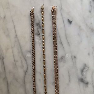 trio of vintage bracelets